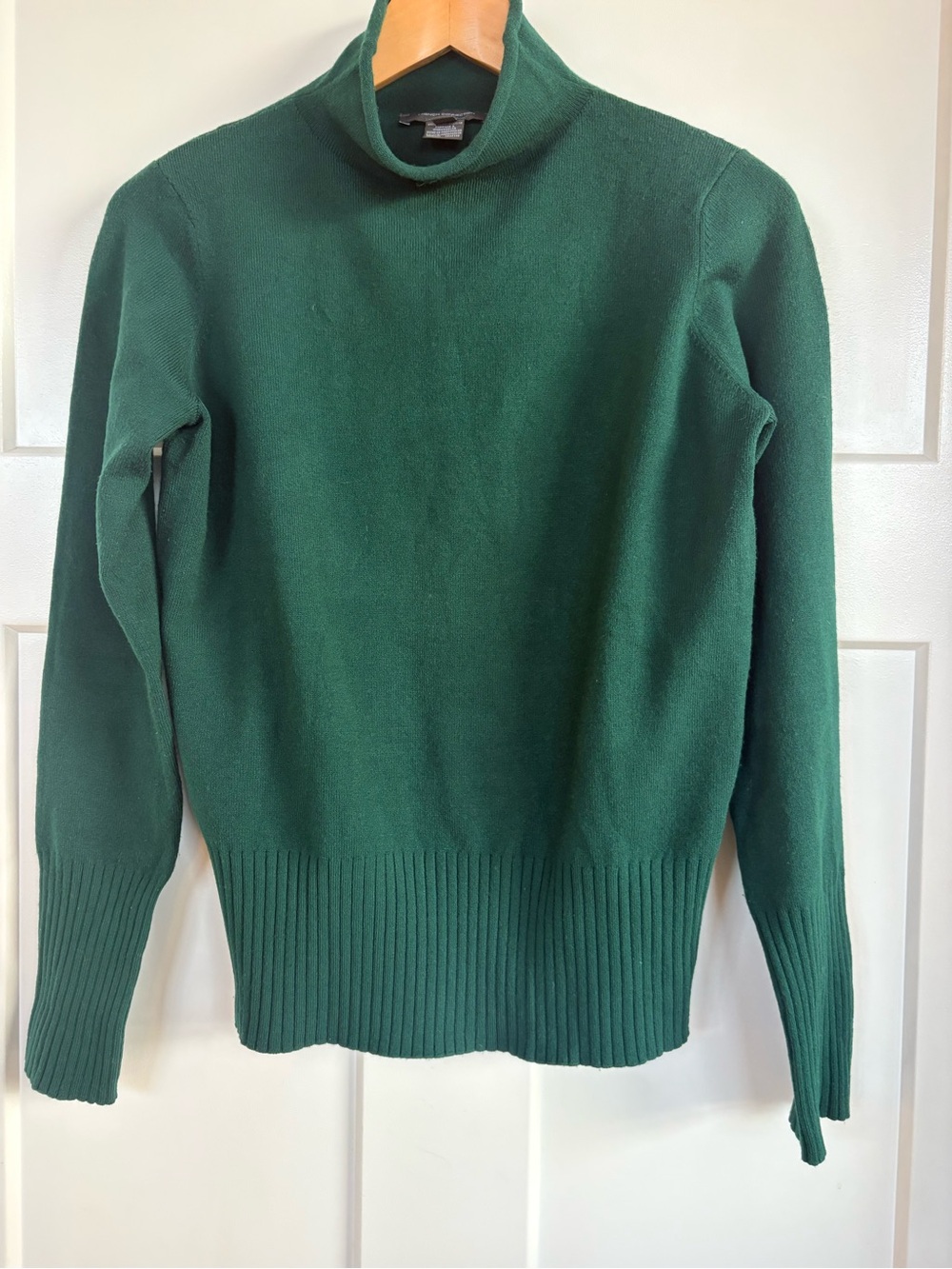 French Connection Womens Forest Green Mock Turtleneck Sweater Size Medium